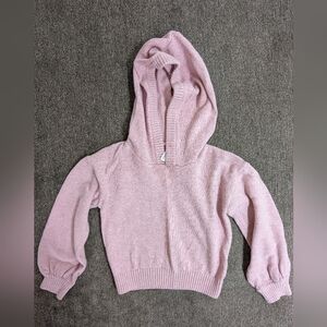 Janie and Jack Toddler Girl Pink Hoodie Sweater Size 2T Like NEW